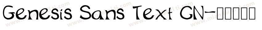 Genesis Sans Text CN字体转换